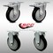 Service Caster 5 Inch SS Black Polyurethane Top Plate Caster Lock Brake 2 Rigid SCC, 2PK SCC-SSTTL20S514-PPUB-BLK-2-R-2 - alternate 4